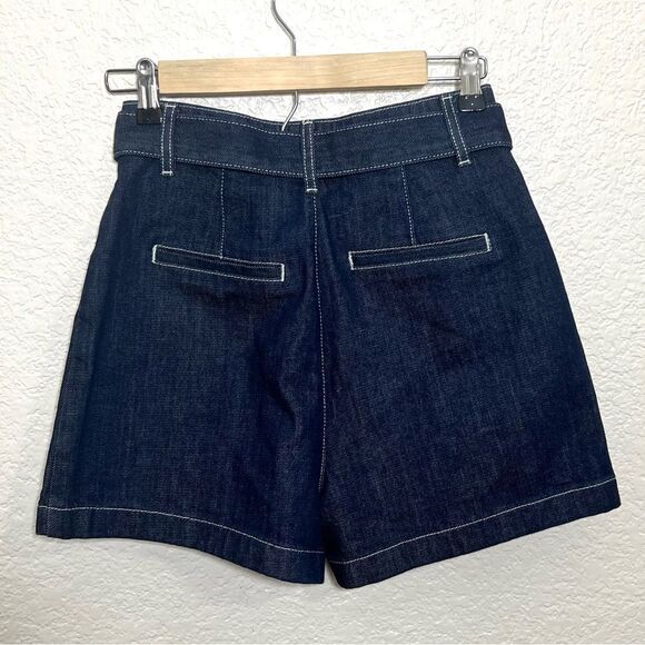 Ted Baker London Shortan Jean Shorts Ring Patch Pocket Denim Dark Wash Size 26 - Picture 3 of 14